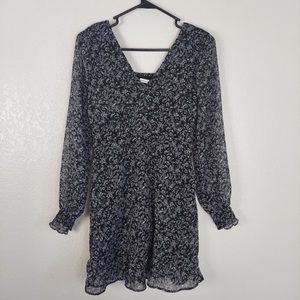 Abercrombie & Fitch Floral Lined Smock Mini Long Sleeve Dress $$ HALF PRICE $$